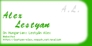 alex lestyan business card